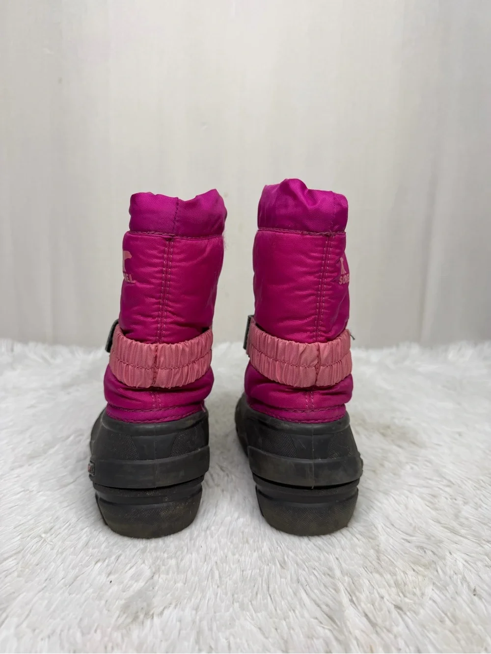 SOREL / Flurry Winter Snow Boots Black Pink Insulated Waterproof / 10 Toddler
